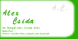 alex csida business card